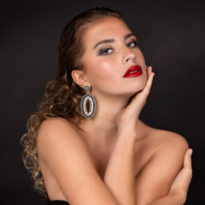 Náušnice Lea šedé