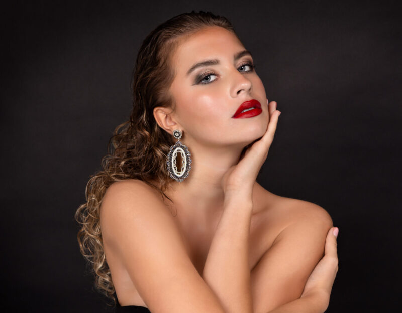 Náušnice Lea šedé